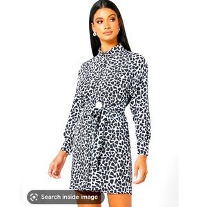 River Island black Milly wrap-around dress shirt-PETITE